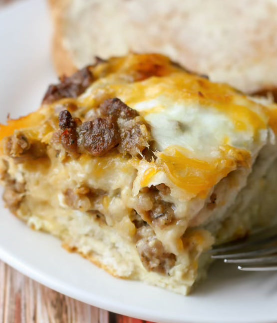 Biscuits and Gravy Egg Casserole